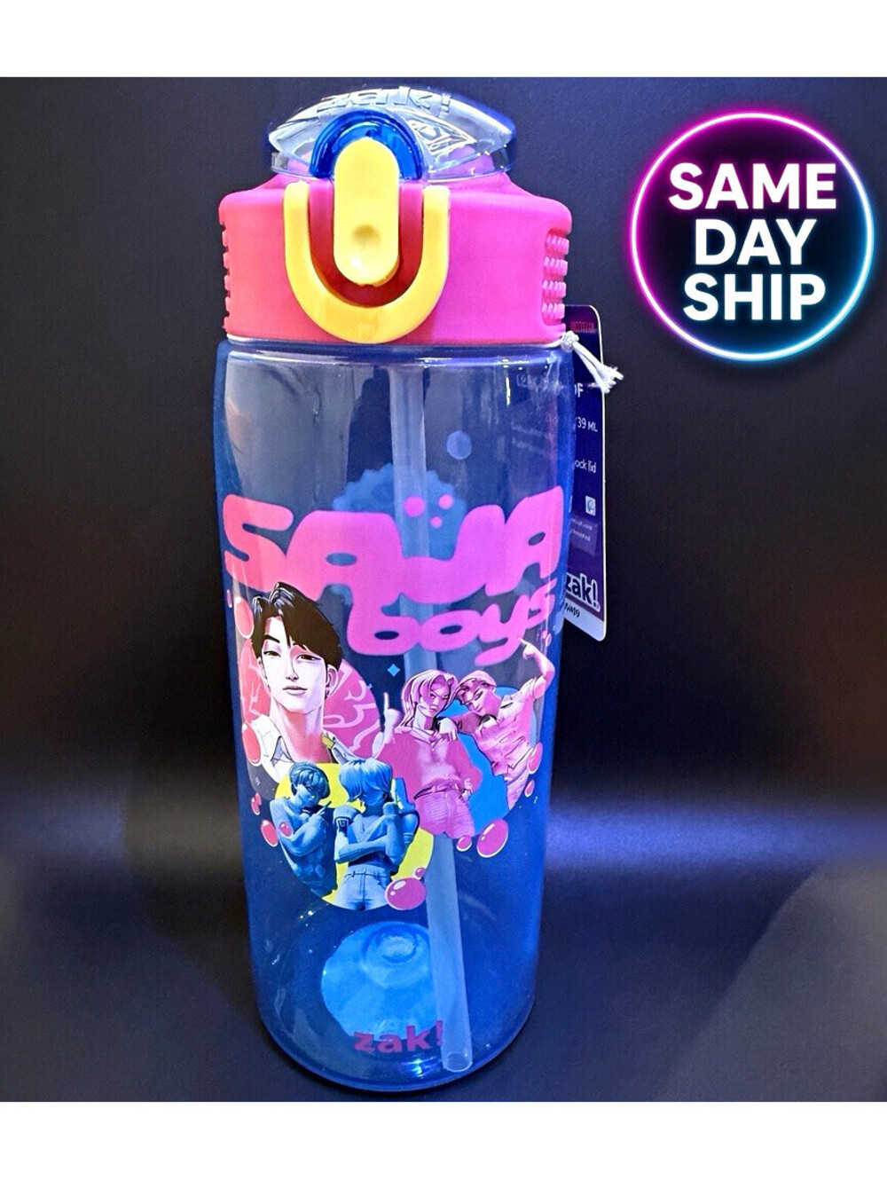 Zak! K-POP Demon Hunters Soda Pop 25oz Kids/Teens Water Bottle